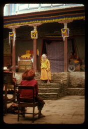 lama natak gardai (लामा नाटक गर्दै / Lama Performing a Drama)