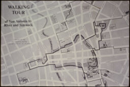 Walking tour plan for the River Walk area of San Antonio (River Walk, San Antonio, Texas, USA)