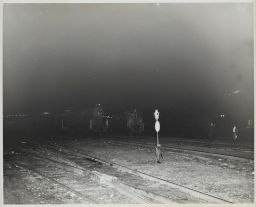 Night Shot of Locomotives