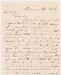 Letter to Enos T Throop from Mary Edgar