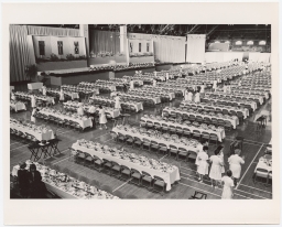 Waitstaff for the Centennial Dinner at Barton Hall