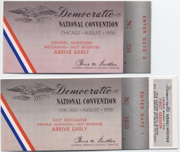 1956 Democratic National Convention Admission Tickets