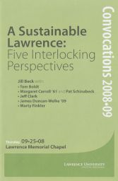 A Sustainable Lawrence convocation program
