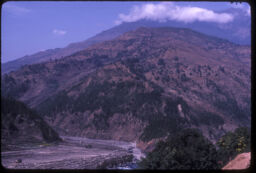 Bagar Salakhu  khola  Mane Gaun, Pokhari chhaap Gaun lumbu danda sammako drisya (बगर सलाखु खोला मानेगाउँ , पोखरी छापगाउँ लुम्बडाँडा सम्मको दृश्य / Riverbed of Salakhu River Manigang Village Up To Pokhari Chhap Village and Lumbu Hill)