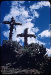 Crosses at Vicos, typically placed on top of hills