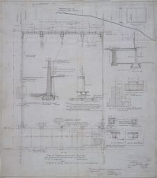Sheet 1 Plan of Sidewalk, Street Wall, Party Wall and River Wall of foundation