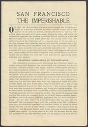 San Franciso the Imperishable [text - p.1]