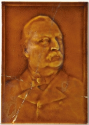 Cleveland Ceramic Portrait Tile, 1885
