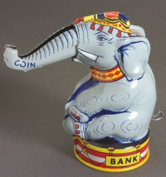 Republican Elephant Metal Coin Bank, ca. 1952
