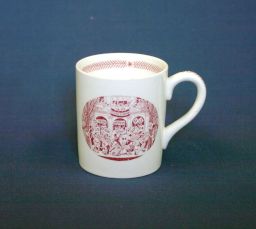 Wedgwood china (University of Pennsylvania Bicentennial, 1940), demitasse cup, "Reunion in the Triangle"