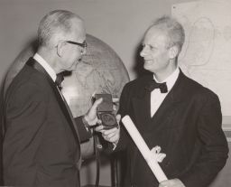 Hans Bethe receiving the Franklin Medal