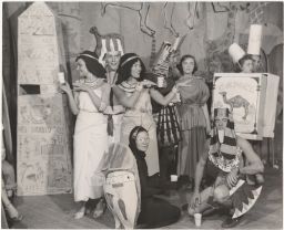 Costumed students at the Beaux Arts Ball