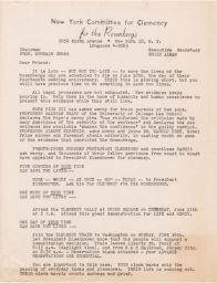 Emily Alman and Ephraim Cross Regarding the Rosenbergs, May or June 1953 (correspondence)