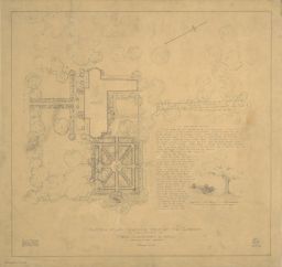 Sketch plan showing design for garden on the estate of Mrs. Christian De Waal in Fayette County, Kentucky