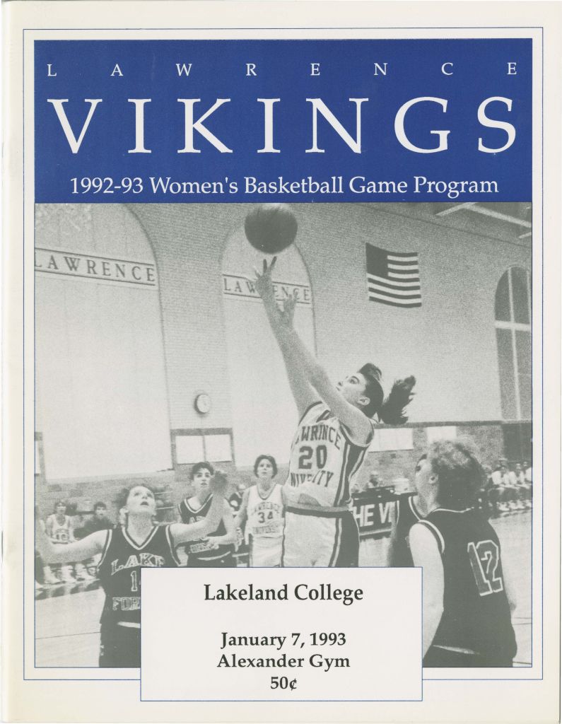 Lawrence Vikings 1992-93 Women's Basketball Game Program