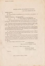 General Orders No. 44 and No. 125 - Food guidelines for troops