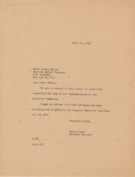 George Starr to Rabbi Irving Miller about Position of Rubin Saltzman, April 1948 (correspondence)