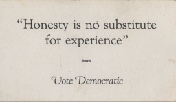 Honesty is No Substitute for Experience Satirical Card