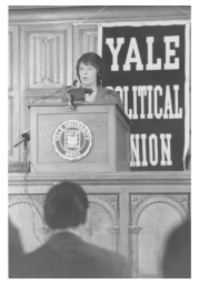 Jean O'Leary at debate at Yale University