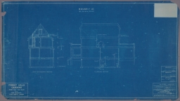 I-F 436 - house for Mr. Arthur Wright - construction and plumbing cross sections