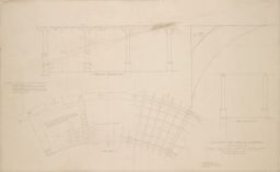 Construction drawing for pergola in the garden