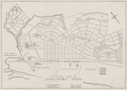 General map of Kingsport TN.