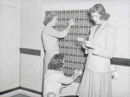 Women at Mailboxes in Sage Hall