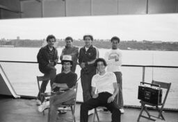 Joe Conzo with David and Rolando Arroyo, Norman Thomas High School boat ride