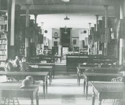 The first University Library, in McGraw Hall