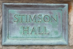 Stimson Hall Entrance Plaque