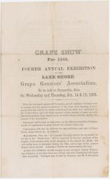 Grape Show Fourth Annual Exhibition.