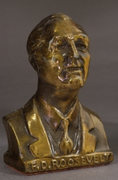 Franklin D. Roosevelt Metal Bust, ca. 1951