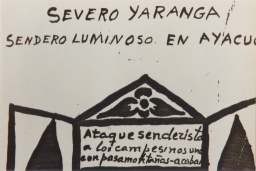 Title plaque of Sendero Luminoso en Ayacucho