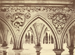 Mont Saint-Michel Abbey, Cloisters. Detail      