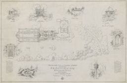 Preliminary plan of flower garden for property of P.B. Jennings, Esq.