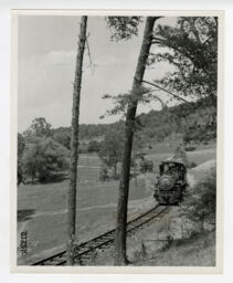 Tweetsie locomotive on the Shenandoah Central Railroad approaching Massanutten Summit