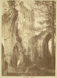 Jumièges. Ruins of the Abbey Church, Choir and Central Tower      