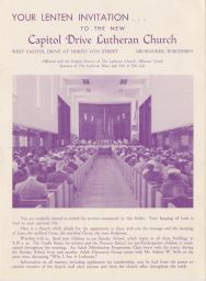 Cover of Invitation to Capitol Drive Lutheran Church