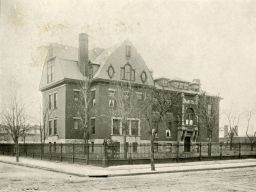Hospital of the University of Pennsylvania, Wood Memorial Nurses Home (built 1886-1887), exterior, looking southwest
