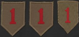 Three Badges With Red Ones