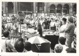 Photograph of Henry Cow and Chris Cutler in Milan