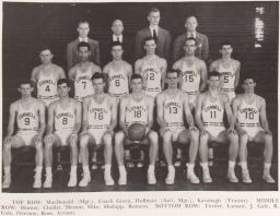 Varsity Basketball Team group portrait