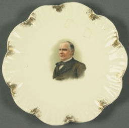 McKinley Ceramic Portrait Plate, ca. 1896