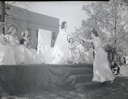 May Queen ceremony in front of Alexander Gym II