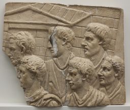 Column of Trajan, detail (heads of Romans)