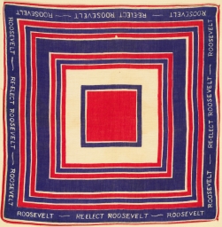 Re-Elect Roosevelt Handkerchief, ca. 1940