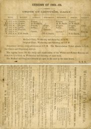 Course roster, University of Pennsylvania Medical School, 1863-1864