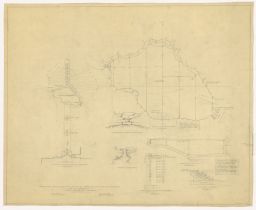 General costruction plan for the naturalistic swimming pool for the property of Mrs. Graeme Howard, Mamaroneck, NY.