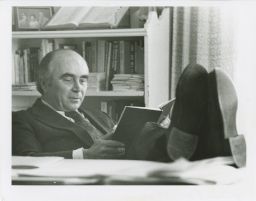 Mojmir Povolny in his office