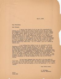 Rubin Saltzman to Ilya Ehrenberg about Attending Anniversary Event in NYC, May 1946 (correspondence)